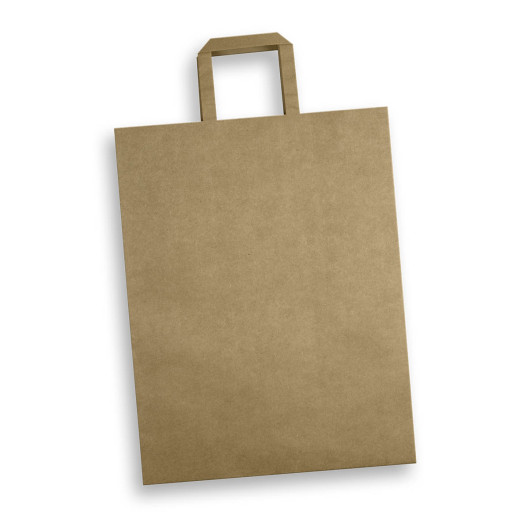 Extra Large Flat Handle Paper Bags Natural